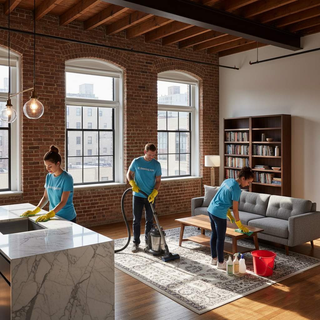 Professional cleaning service Manhattan .ELcleaning LLCcleaning crew from ELcleaning LLC are doing deep cleaning in Tribeca lof apartment with old style classic interior in Manhattan NYC