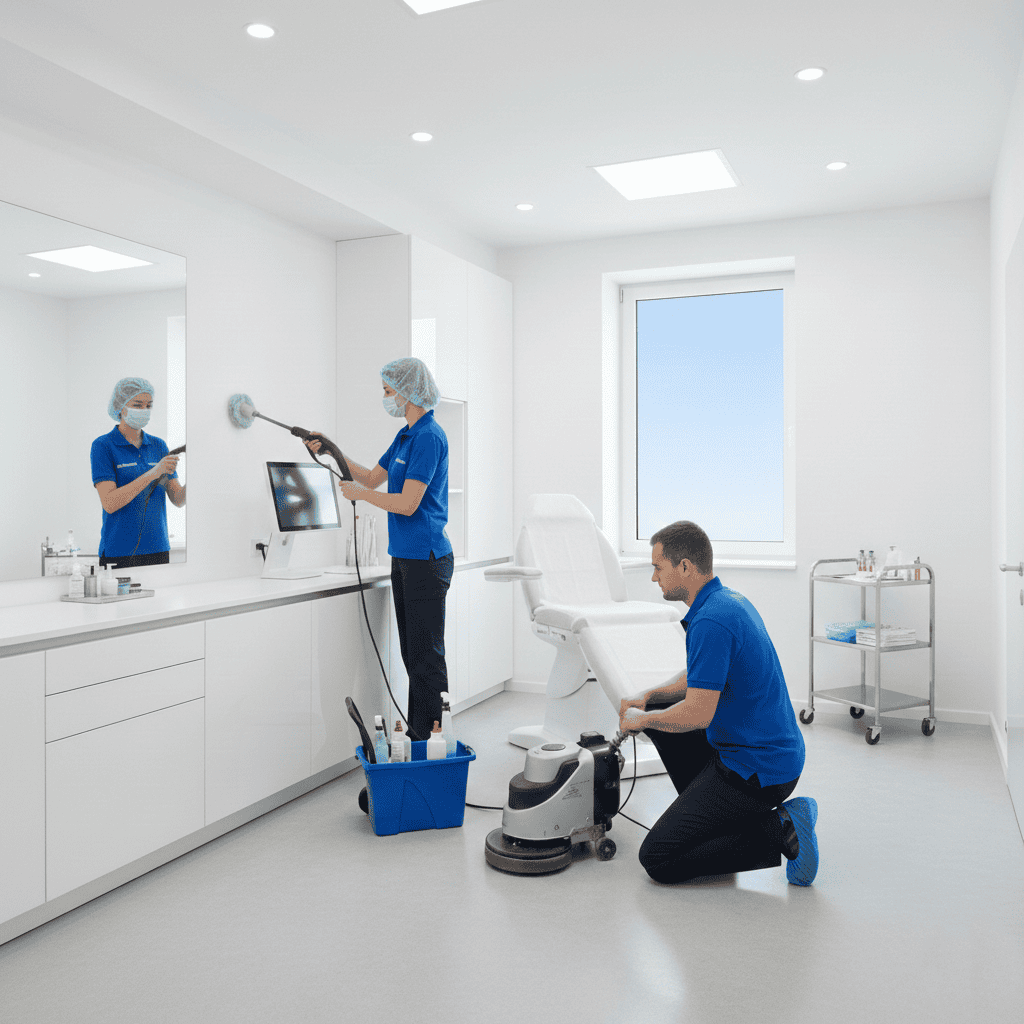medical office deep cleaning services, sanitation and office deep cleaning provided by two cleaning service professionals in NYC